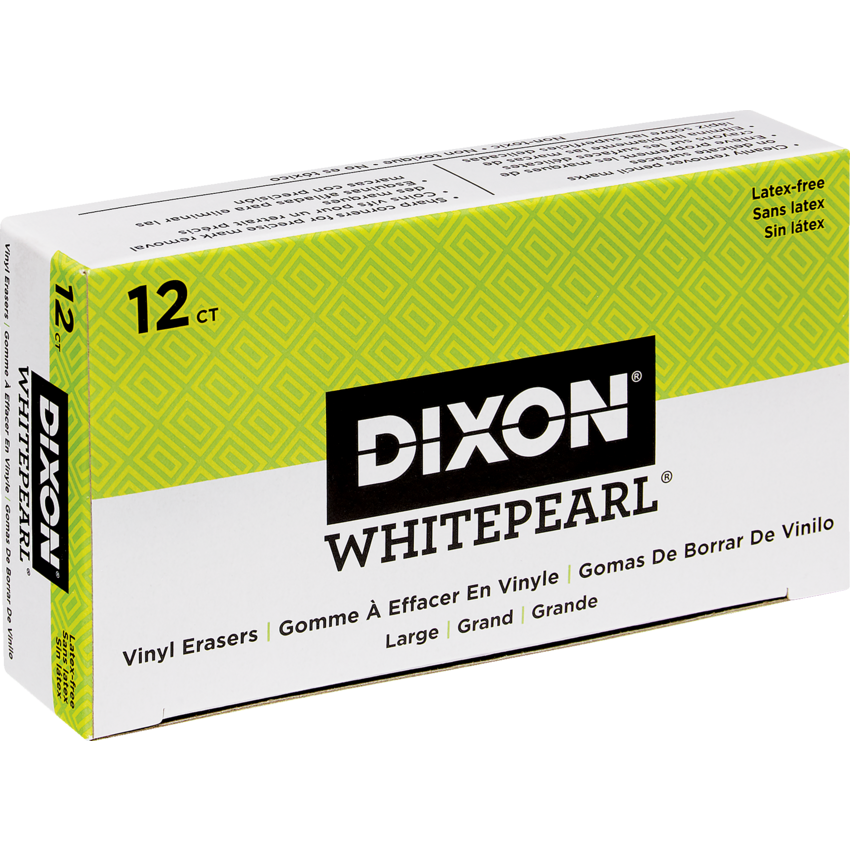 Dixon® White Pearl® Vinyl Eraser Large 12/box