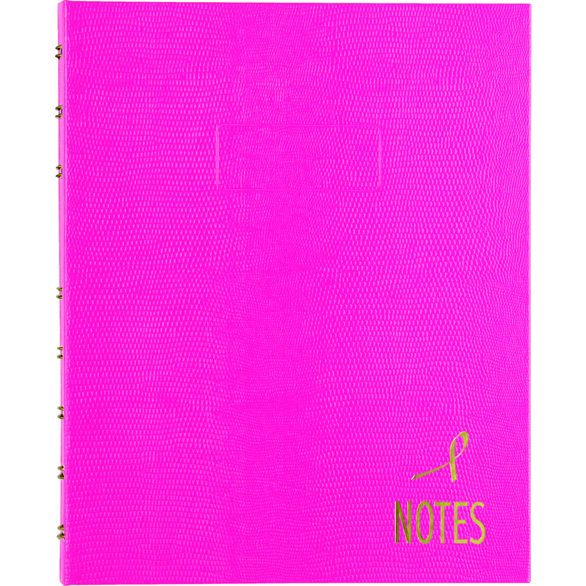 Blueline® NotePro™ Pink Ribbon Notebook 9-1/4" x 7-1/4" 150 pages Bright Pink