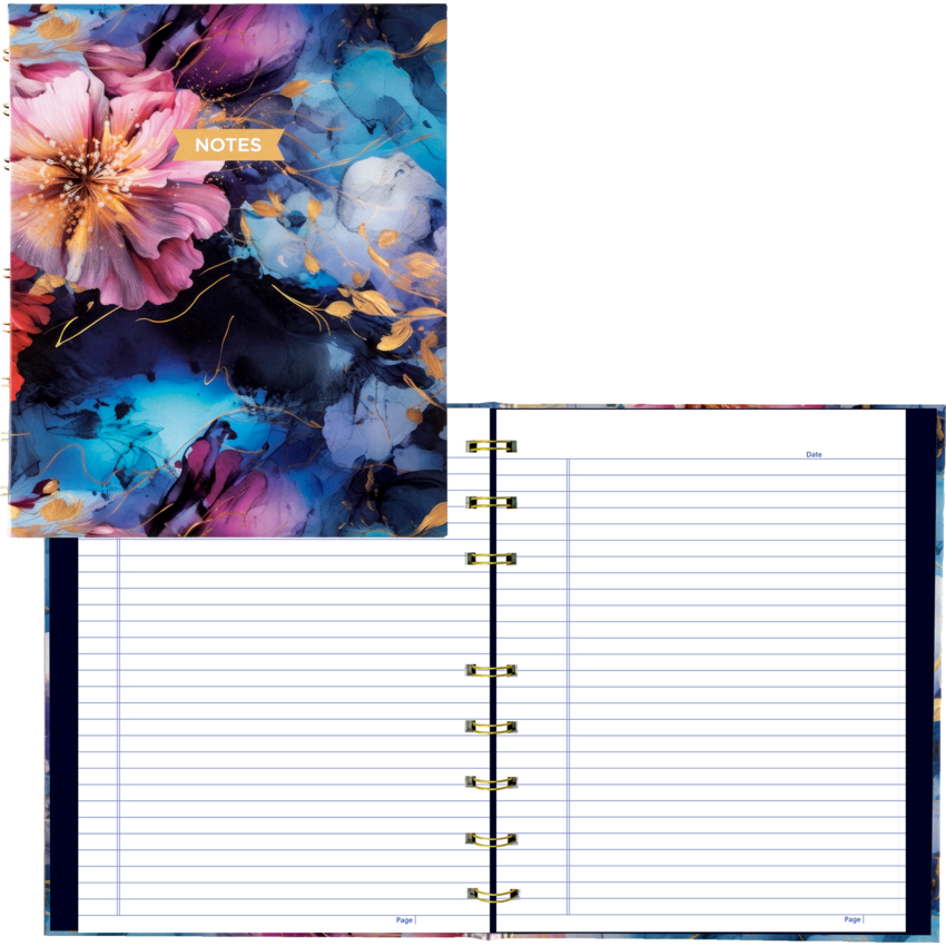 Blueline® NotePro™ Notebook Ruled 9-1/4" x 7-1/4" 192 pages Midnight Floral