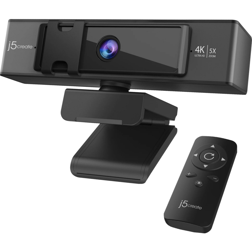 j5create® USB™ 4K Ultra HD Webcam Black