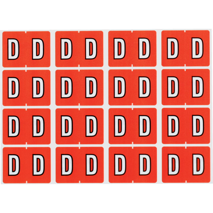 Pendaflex® Labels  D Dark Orange 240/pkg