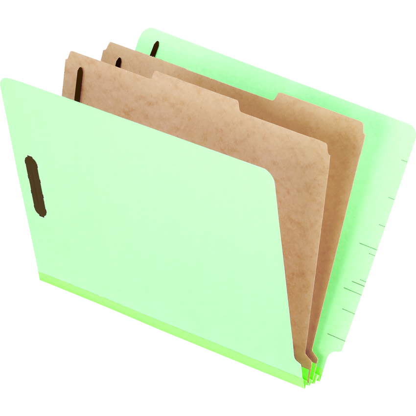 Pendaflex® Pressboard Shelf Classification Folder Letter Pale Green