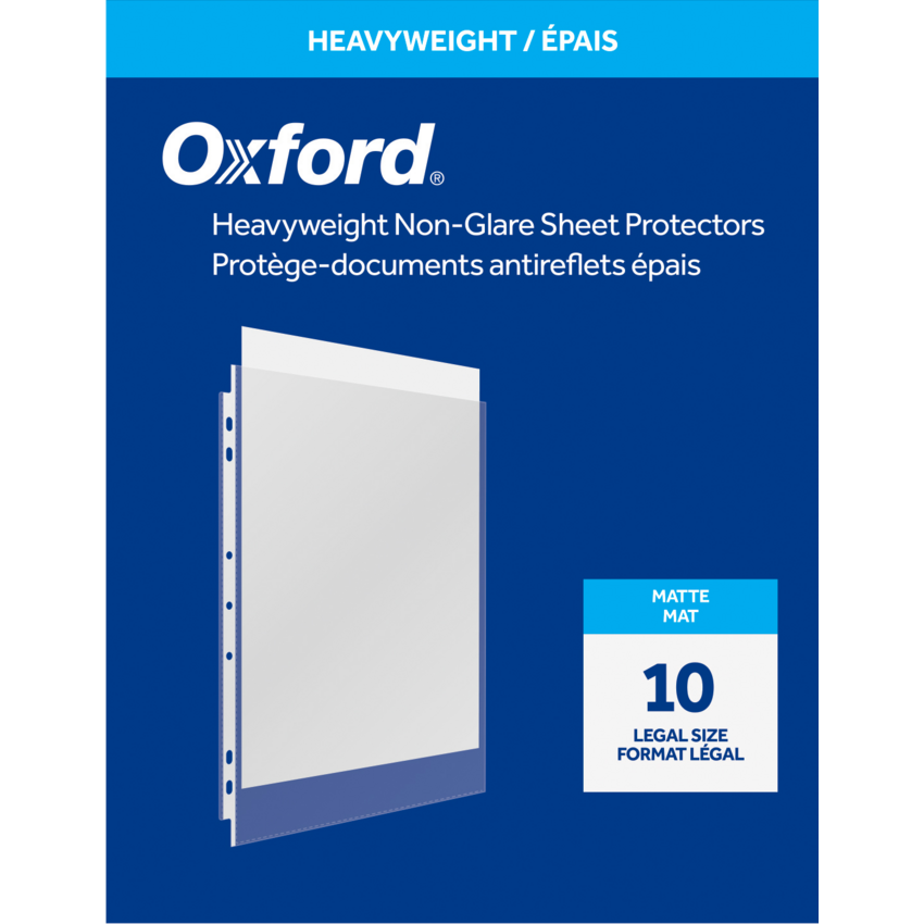 Oxford® Legal Size Page Protectors 3 mil 10/pkg