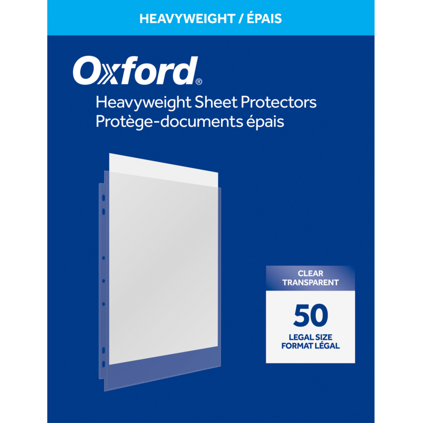 Oxford® Heavyweight Sheet Protectors Legal 50/pkg
