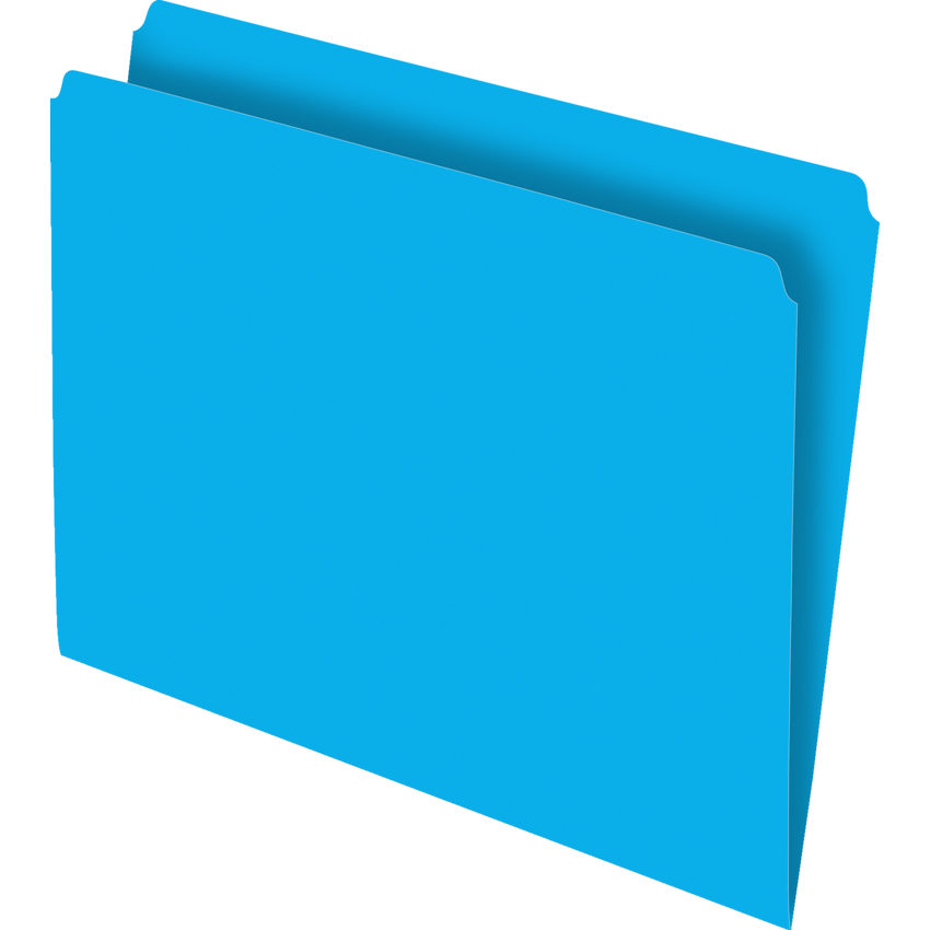 Pendaflex® Straight Cut Vertical Coloured File Folders Letter Blue 100/box