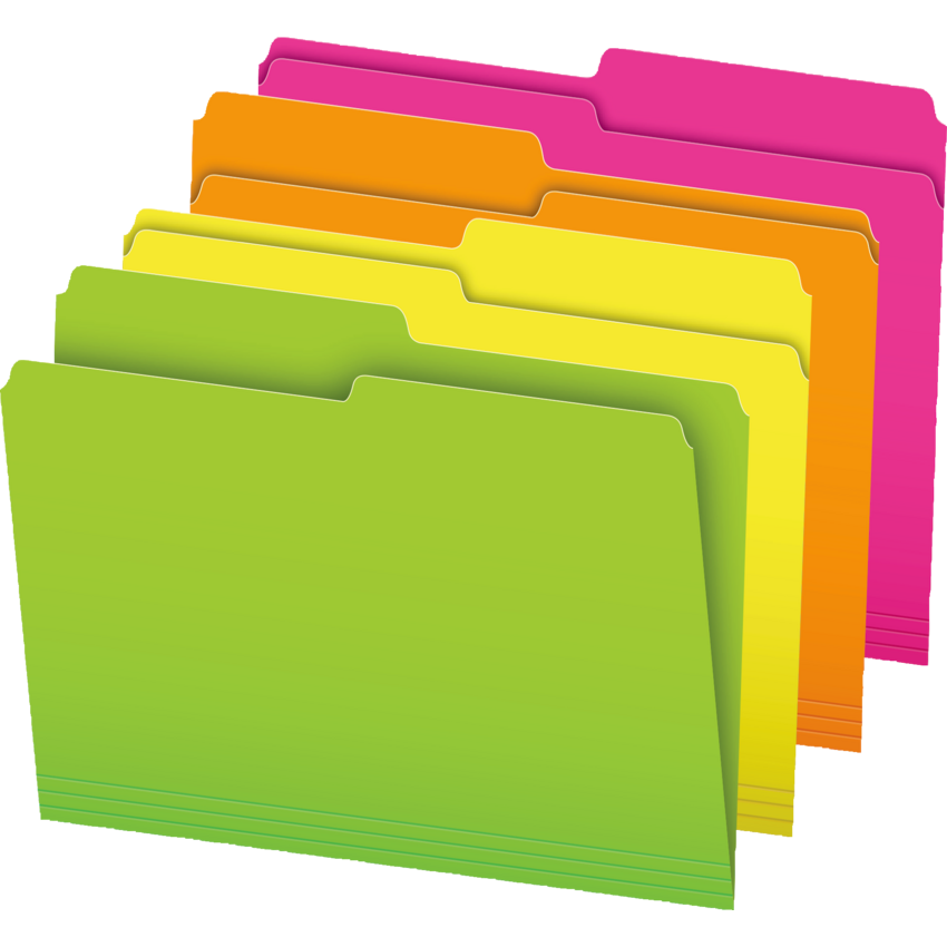 Pendaflex® Glow File Folders Letter Assorted Neon Colours 24/pkg