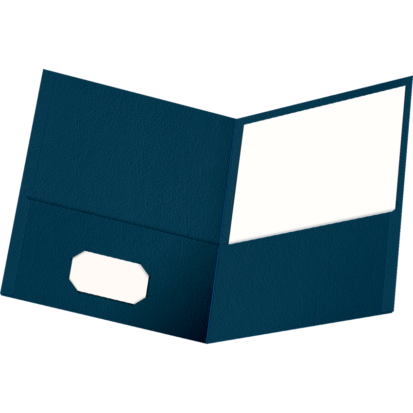Oxford® Twin Pocket Portfolios Dark Blue 25/box