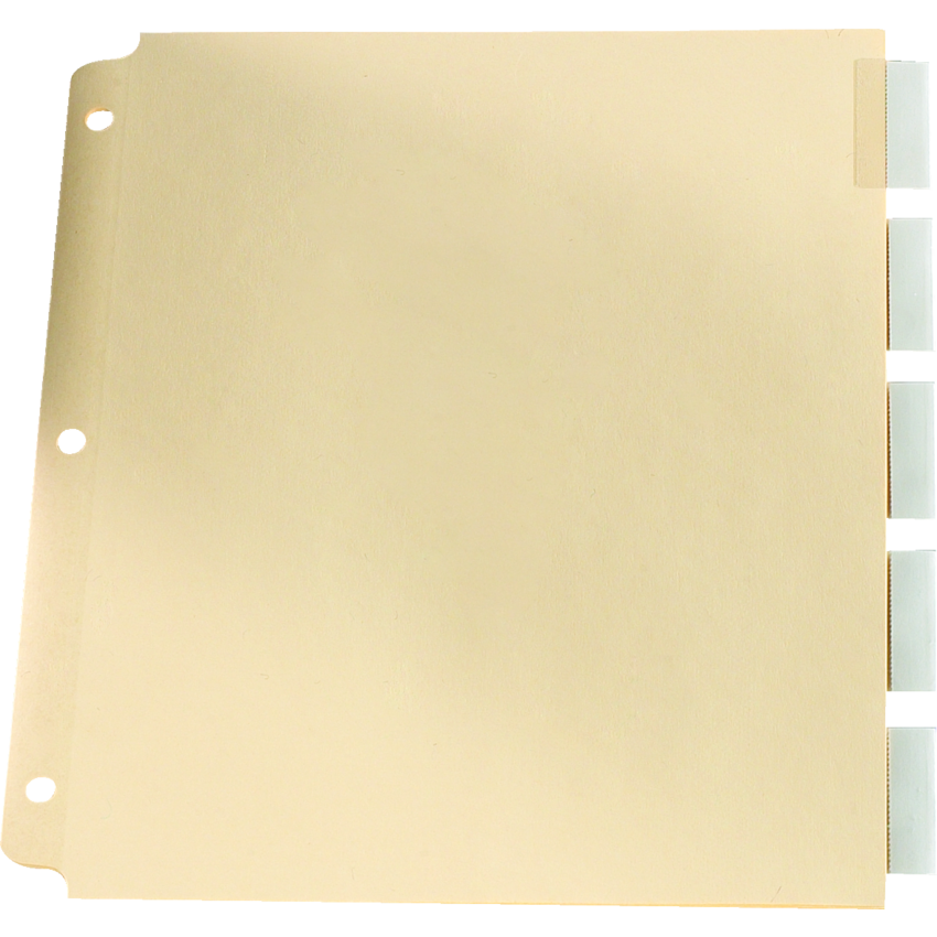 Oxford® Oversized Insertable Tab Index Dividers 5-Tabs Clear