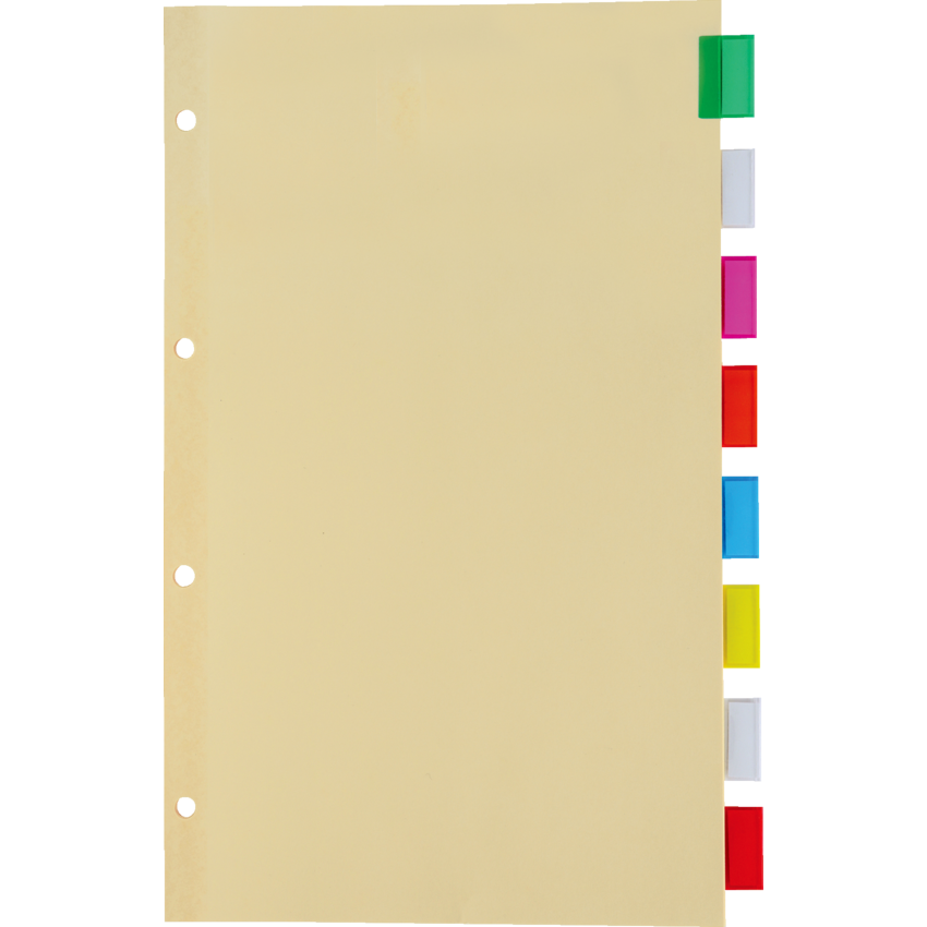 Oxford® Insertable Tab Index Dividers Legal Assorted Colours 8-Tab