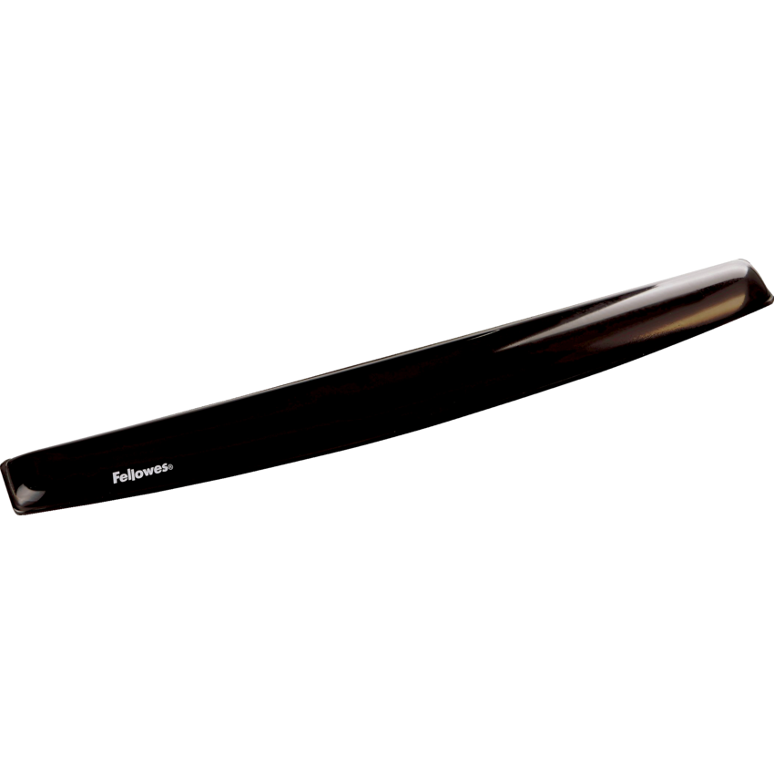 Fellowes® Crystals™ Gel Keyboard Wrist Support 2-3/10"W x 18-1/2"D x 3/5"H Black