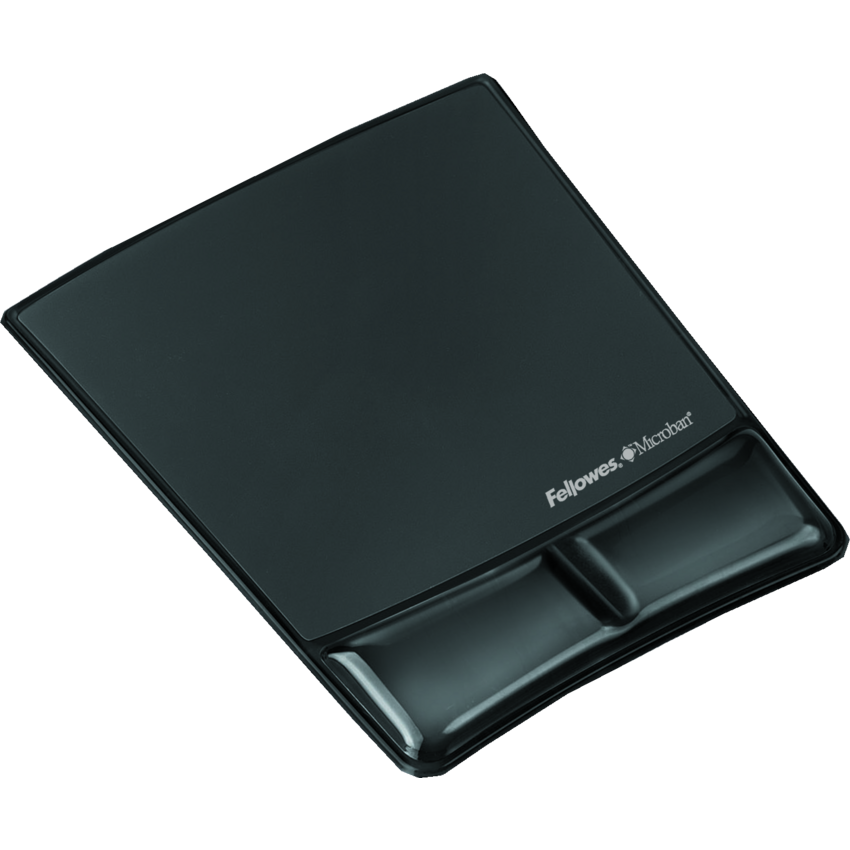 Fellowes® Professional Series Wrist Support & Mouse Pad with Microban® Gel Black