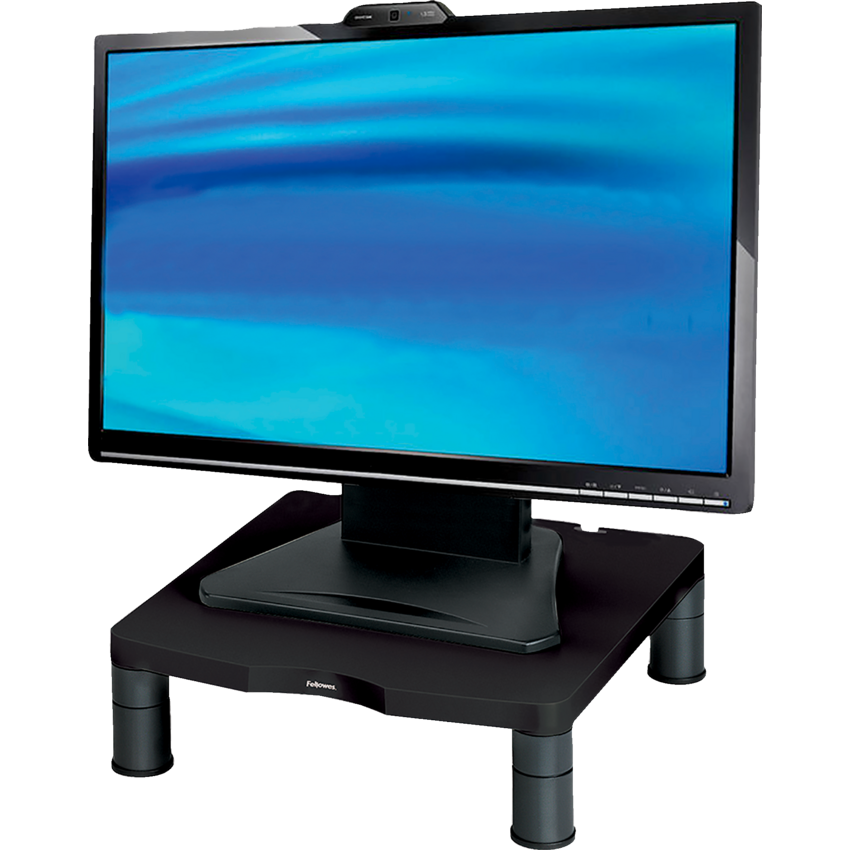 Fellowes® Standard Adjustable Monitor Riser Black
