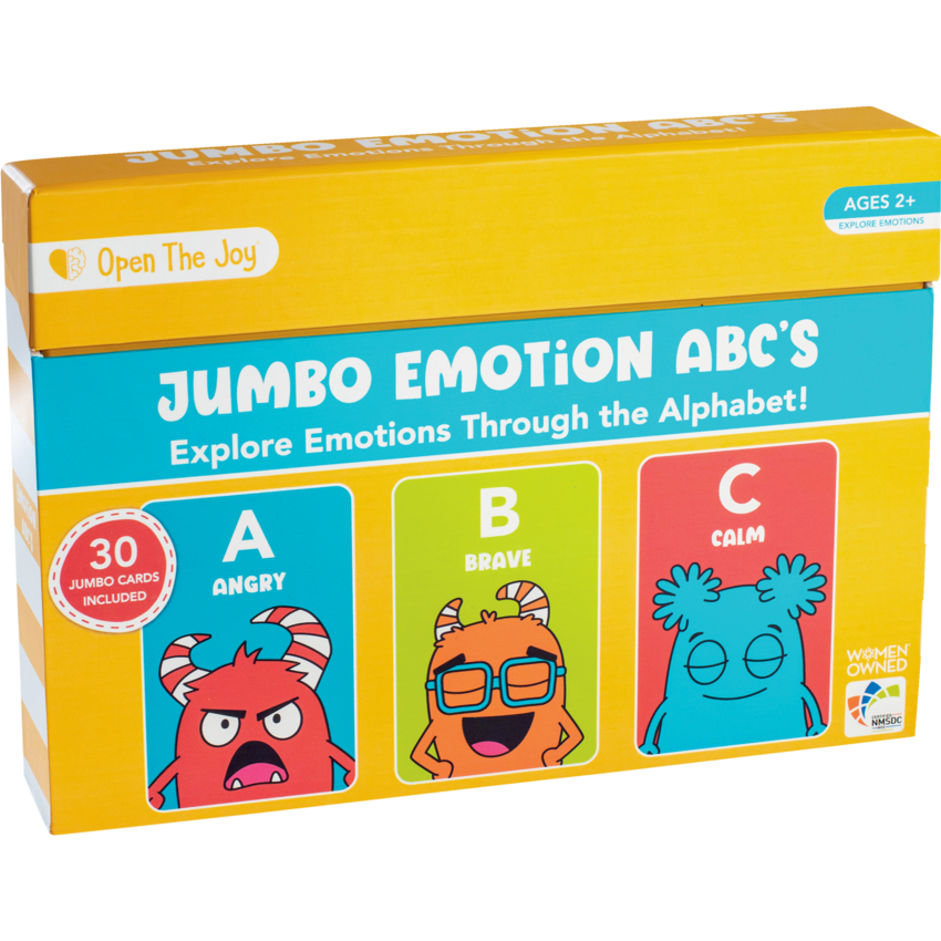 Open The Joy® Jumbo ABC Emotion Cards English 30/pkg