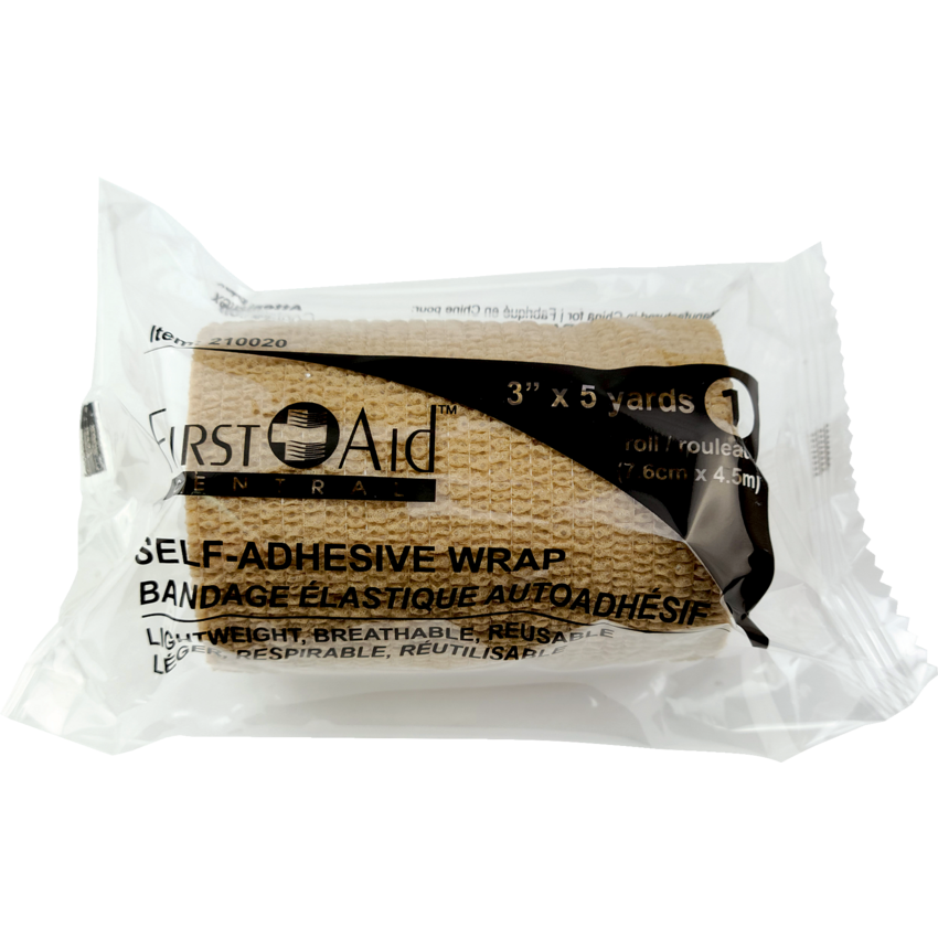 First Aid Central® Self-Adhering Wrap Bandages 3" x 15"