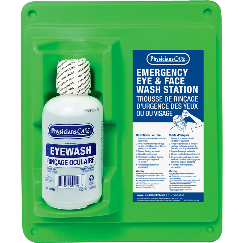 Physicians Care® Emergency Eye & Face Wash Station 500 mL
