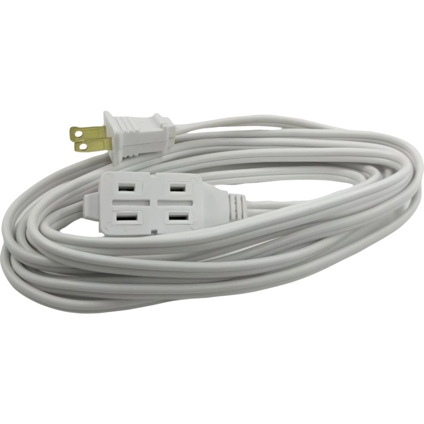 Exponent® Extension Cord 3 outlets 15' White