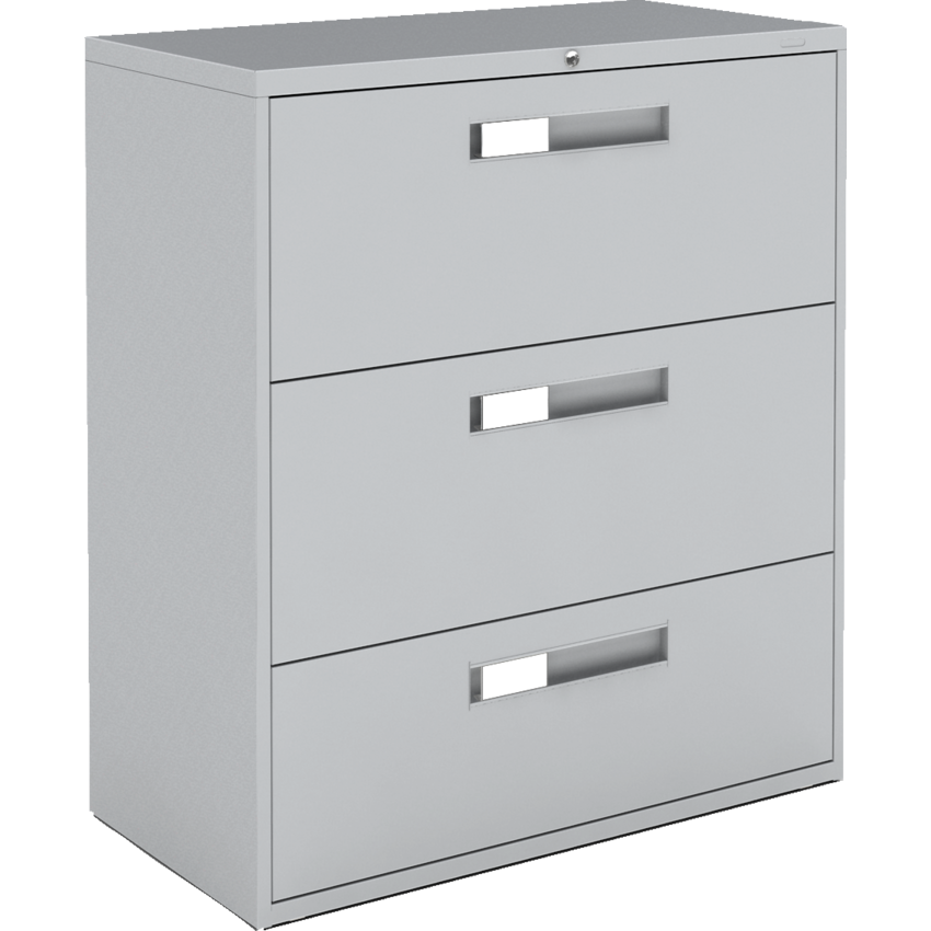 Global® Fileworks® 9300 Series Lateral File Cabinet 3-Drawer Grey