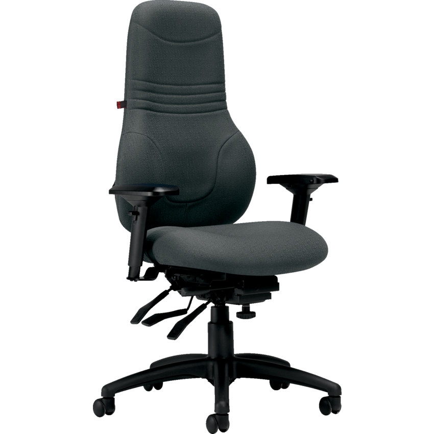Basics® Ergo Boss™ Multi-Tilter Chair Executive Back Standard Seat Fusion Fabric Graphite