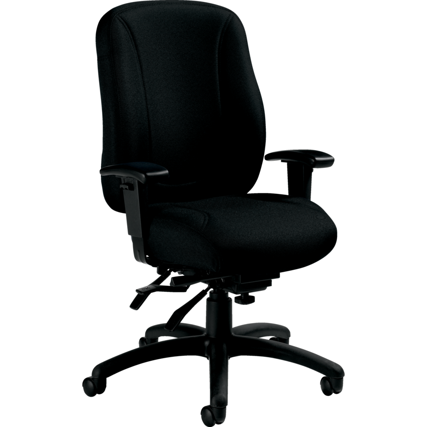 Offices To Go® Overtime™ Multi-Tilter Chair High Back Jenny Fabric Ebony