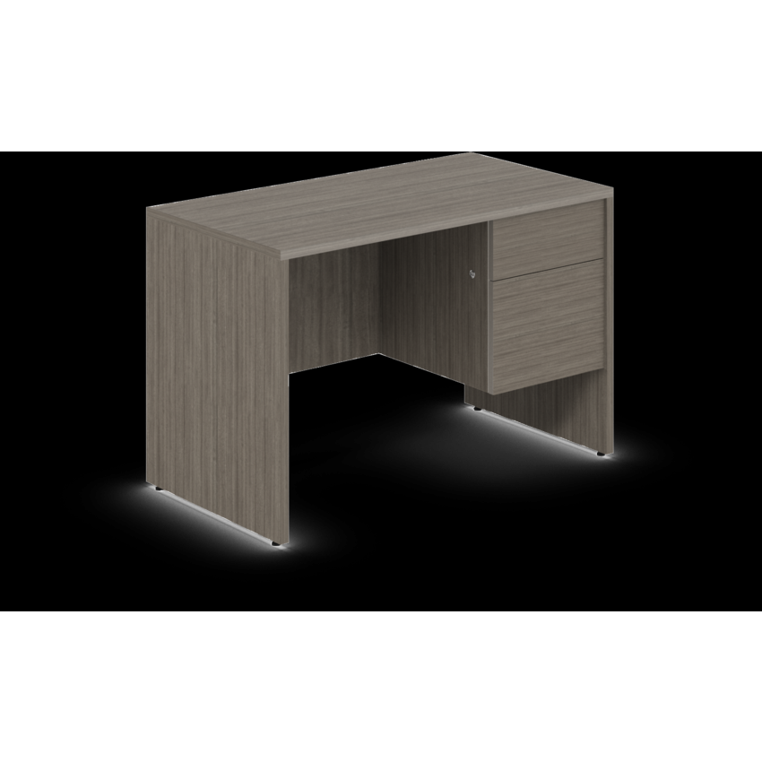 Global® Genoa® Single Pedestal Desk Absolute Acajou