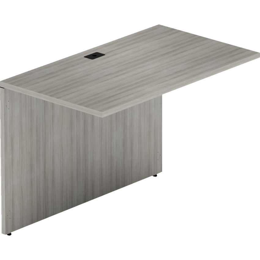 Offices to Go® Newland™ Flush Bridge 42"W x 24"D x 29-3/5"H Noce Grigio