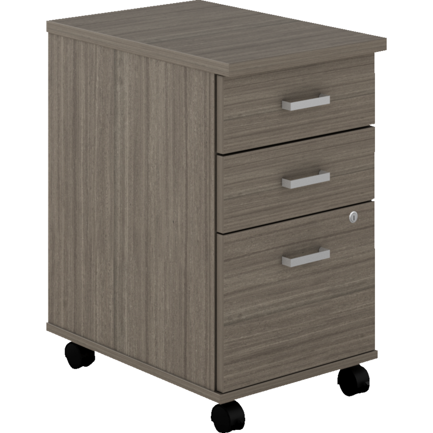 Offices To Go® Newland™ Mobile Pedestal Box/Box/File 16"W x 22-7/10"D x 28"H Absolute Acajou finish
