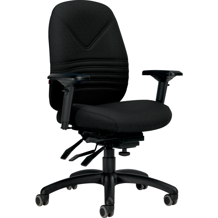 Basics® Chevron Ultra™ Medium Back Multi-Tilter Chairs Carbon