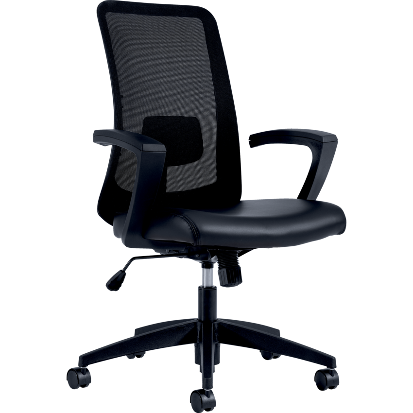 Offices to Go® Adapt High Back C-Arms Synchro-Tilter Chair Black