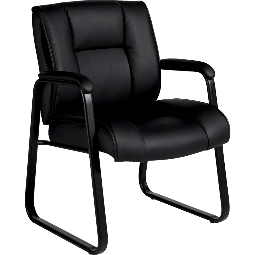 Offices to Go Ashmont Guest Chair LuxPlus fabric Black