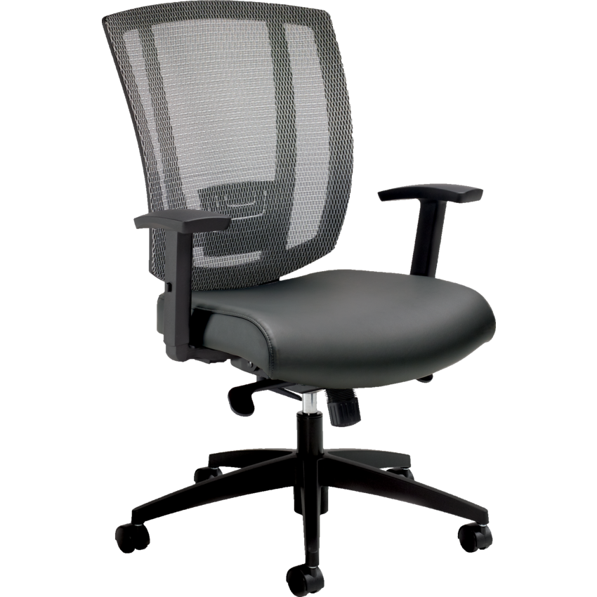 Offices To Go™ Avro Synchro Tilter Chair LuxPlus Charcoal