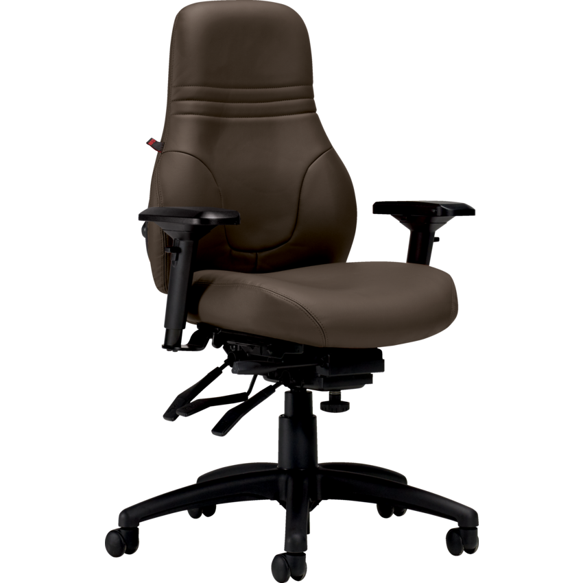Basics® Ergo Boss™ High Back Multi-Tilter Chair LuxPlus Dark Brown