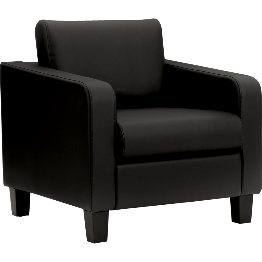 Offices to Go® Suburb Sofa Series Club Chair LuxPlus fabric Black