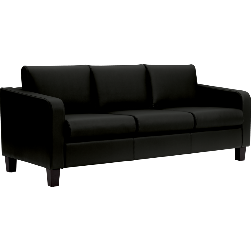 Offices to Go® Suburb Sofa Series 3-Seater Sofa LuxPlus fabric Black