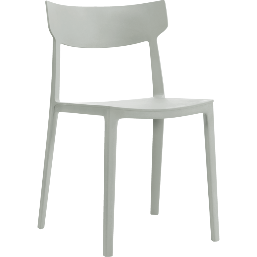Offices to Go® Kylie Stacking Chair Plastic Grey