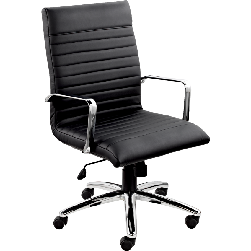 Offices to Go® Ultra Tilter Chair High Back Bonded Leather Luxhide Black