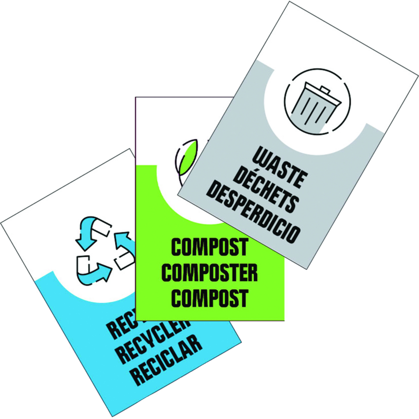 Globe™ Slim Container Lid Decals Trilingual