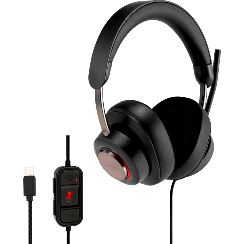 Kensington® H2000 USB-C Over-Ear Headset Black