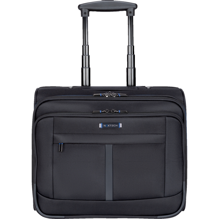Nextech™ Wheeled Laptop Briefcase 15.6" 16-1/2”W x 8-3/4”D x 14-3/4"H Black