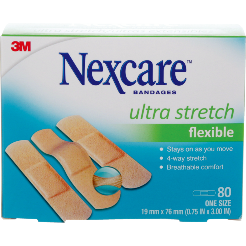 Nexcare™ Comfort Strip Bandages 3/4" x 3" 80/box