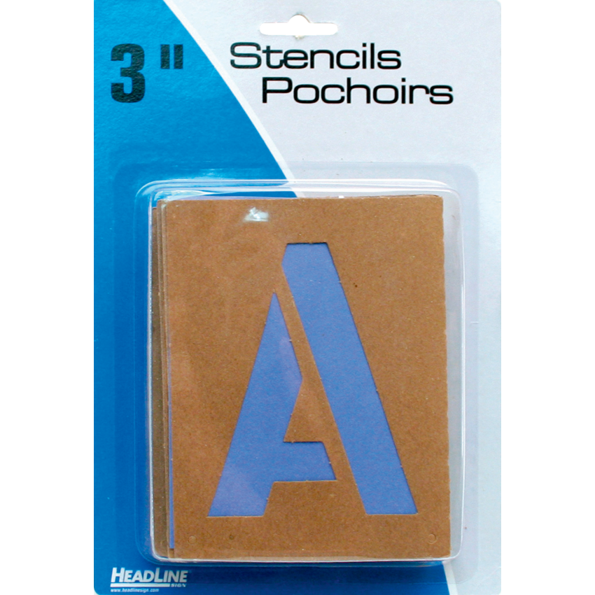 Headline® Stencils Capitals and Numbers 3