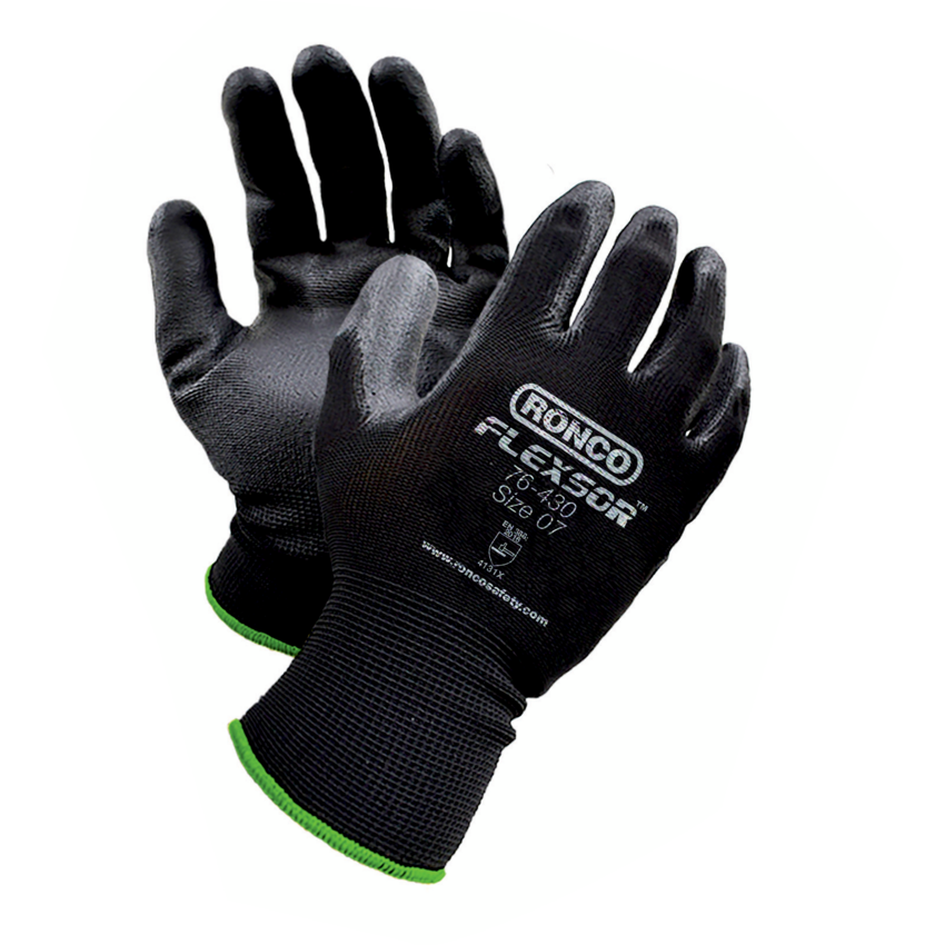 RONCO Flexsor™ Nitrile Palm Coated Gloves Small 12/pkg