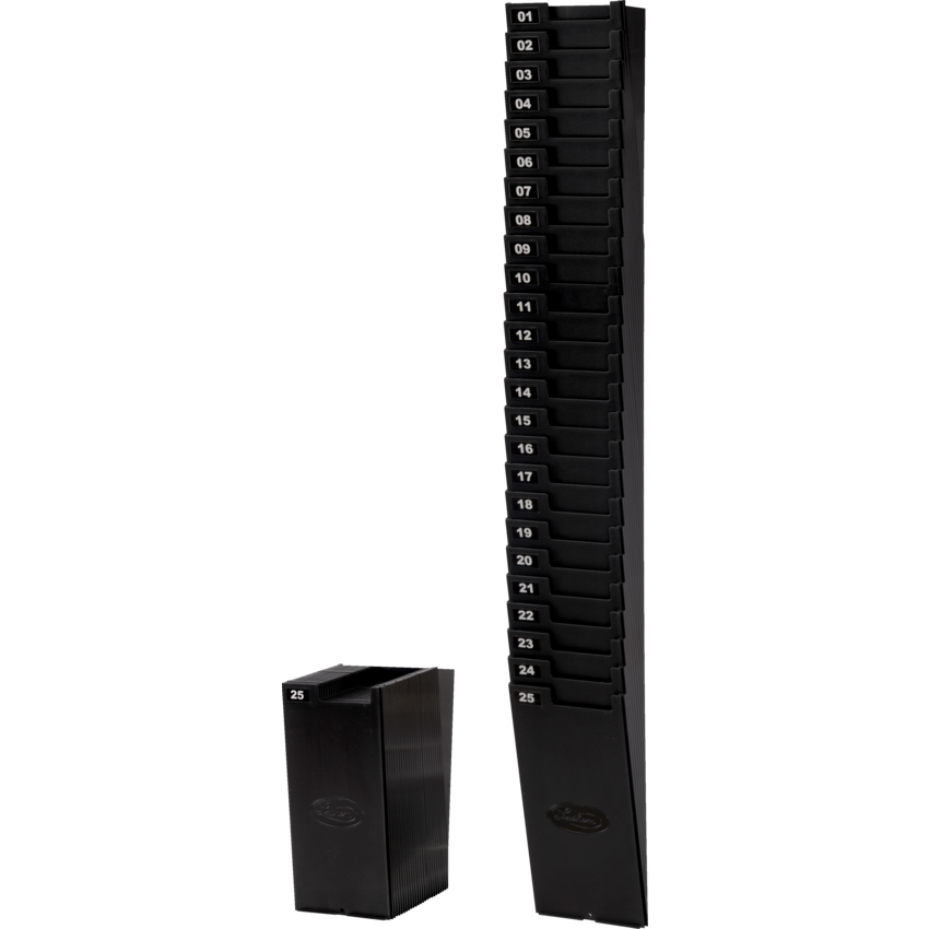 Lathem Time Card Rack 7" x 3-1/2" 25 Pocket Black