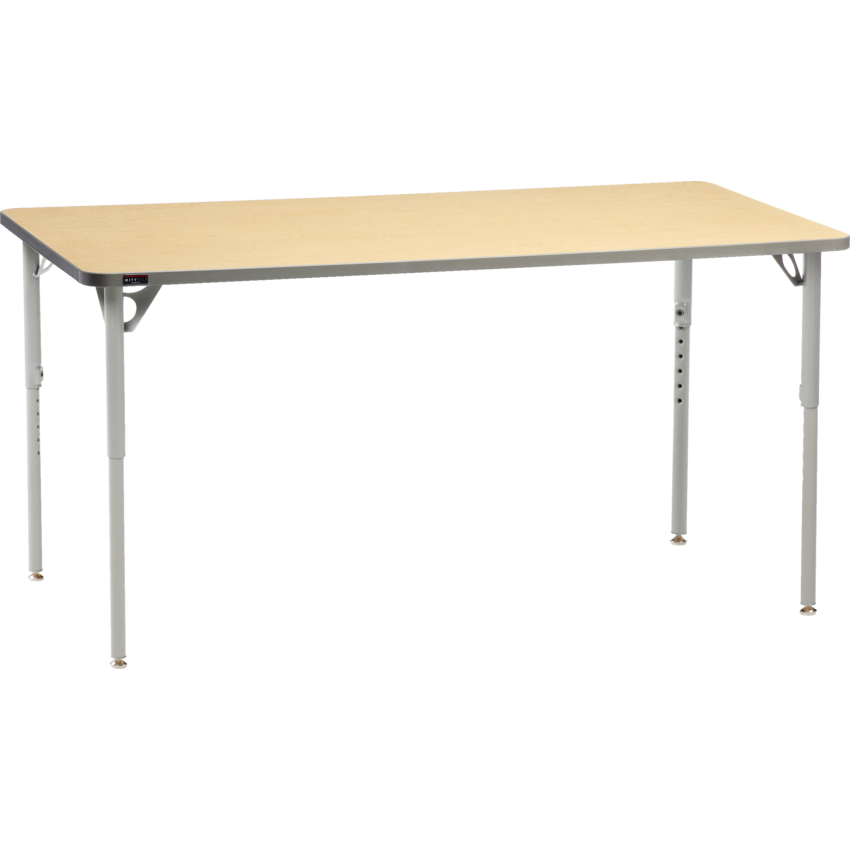 Mitybilt Aktivity Collaborative Learning Rectangle Table 30" x 48" Maple/Silver