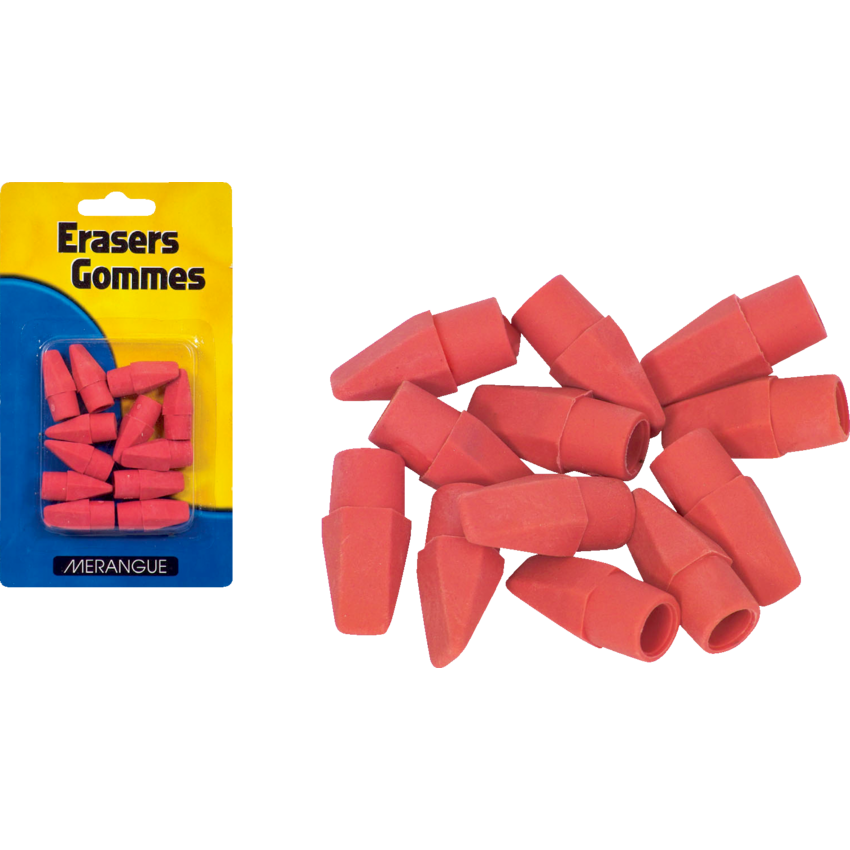 Merangue Pencil Tip Erasers 12/pkg