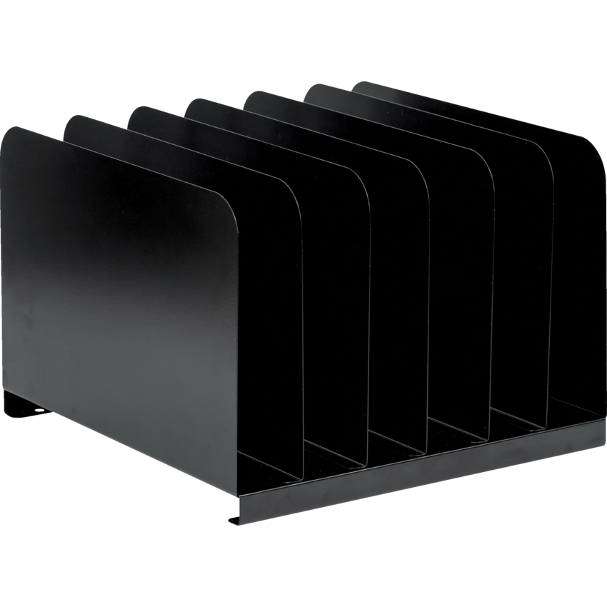 Merangue Metal Vertical Sorter 6 Tier Black