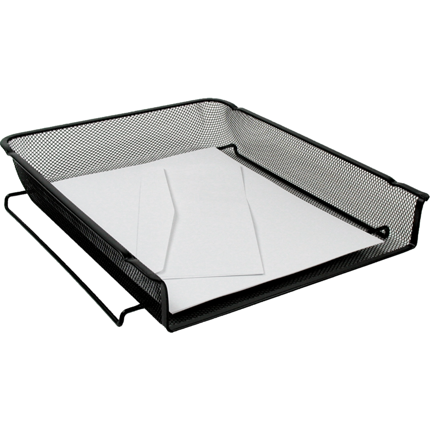 Winnable Mesh Stackable Front-load Tray Letter Black