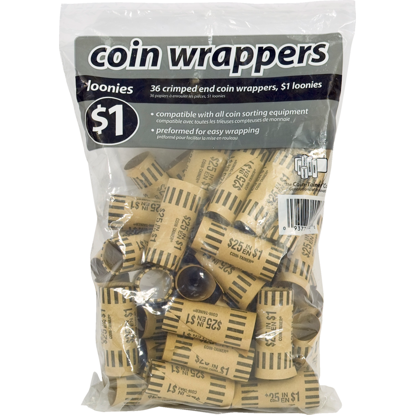 Merangue The Coin-Tainer® Coin Wrappers $1 36/pkg