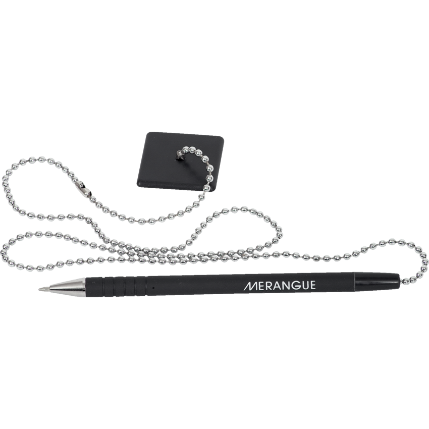 Merangue Stay Put Pen with 24" Chain Black