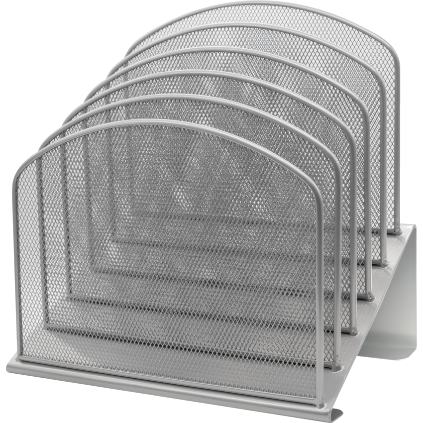 Merangue Mesh Letter Holder 5-Slots Silver