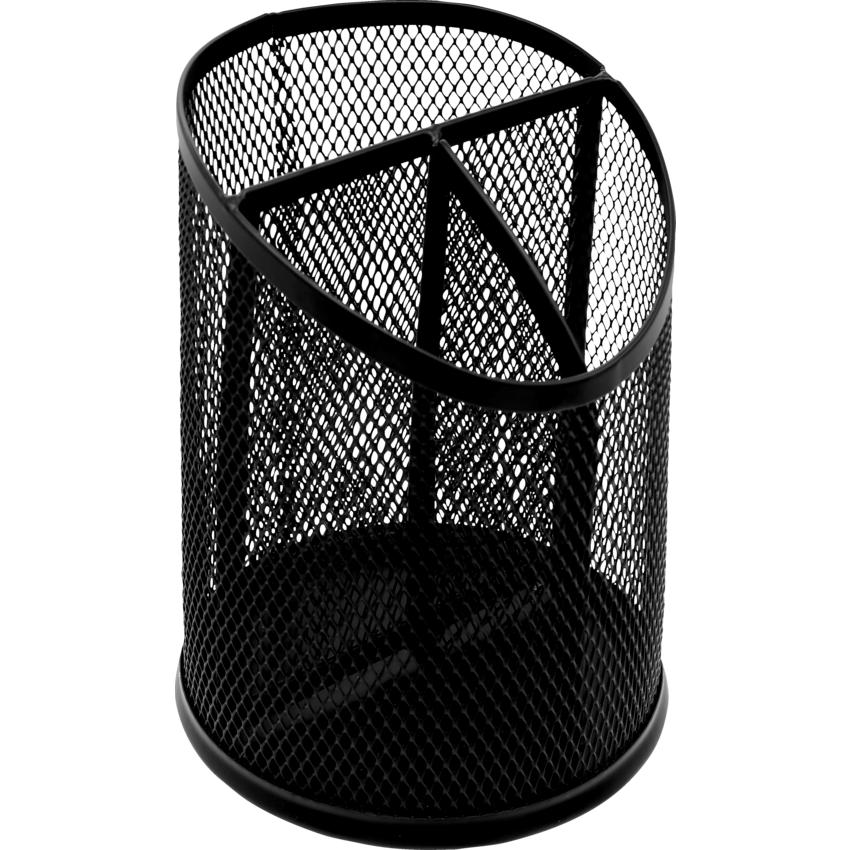 Merangue Mesh Desk Accessory Pencil Cup 5-3/4" x 4-1/4" Black